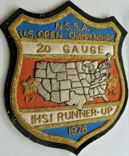 N.s.s.a.us Championships 20 Ga .Ihsi 1976 Champion Bullion Award Patch
