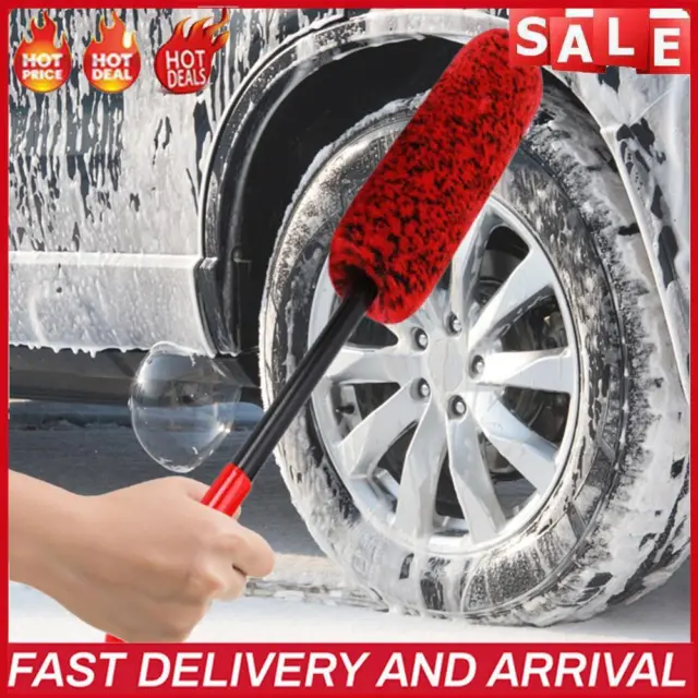 Tire Cleaning Tools Soft Car Wheel Hub Cleaner Faux Wool for Vehicle Maintenance