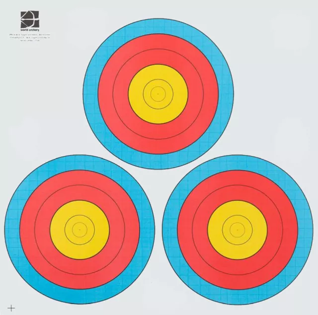 Archery 3 Spot 20cm FITA Vegas Reinforced Paper Target Face Inner 10 / X