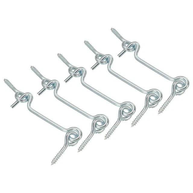 2.5" Barn Door Latch, 5Pcs Carbon Steel Sliding Door Cabin Hook Eye Latch Lock