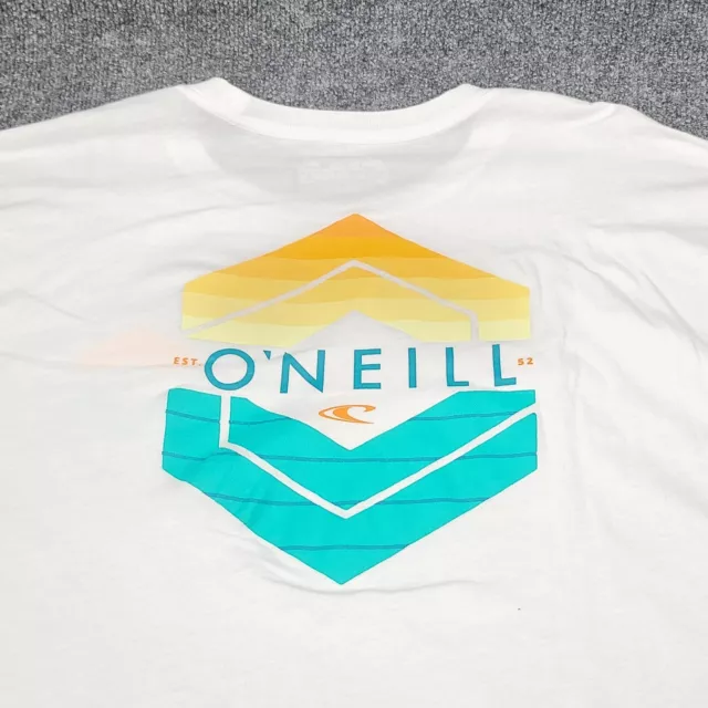 Oneill Shirt Mens 2XL XXL White Green Long Sleeve Lightweight Surf New Tee 1935