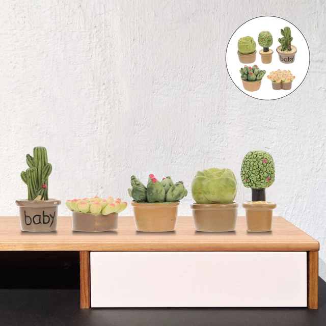 Green Home Decor Mini Succulents Pot Micro Landscape Ornament Statuette