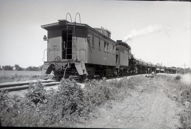 1952 CNW Chicago & Northwestern Caboose - Vintage Railroad Negative