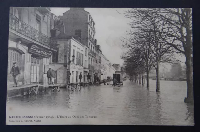 CPA Carte postale NANTES inondations 1904 Erdre Quai Tanneurs commerce LE GOFF