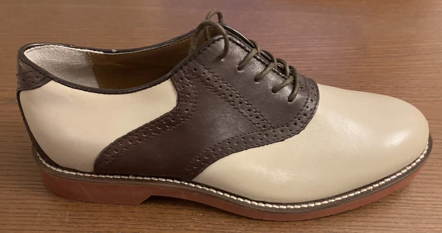 G.H. Bass Burlington Signature Saddle Shoe Men Size 10 Vintage Tan and Brown