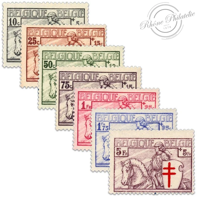 BELGIQUE, SERIE N°394 à 400, TIMBRES NEUFS SANS CHARNIERES