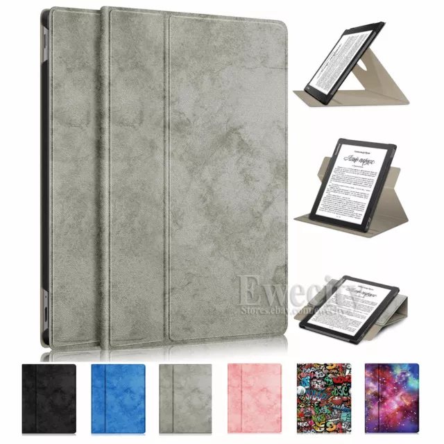 Folio Rotating Stand Leather Smart Case Cover For PocketBook InkPad Lite PB970