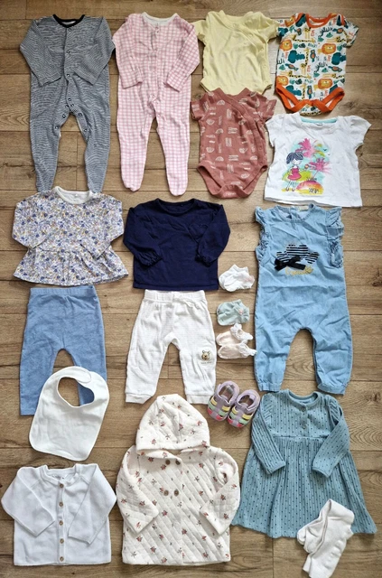 Baby Girl Clothes Bundle 6-9 Months Outfits George Disney Primark 20 Items