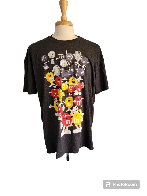 Men's Dark Gray M&M's Candies Candy T-Shirt Size L/XL
