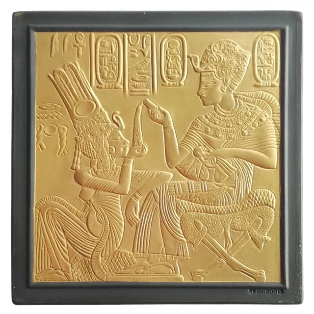 Wedgwood - Noir Doré Égyptien Plaque Édition Limitée