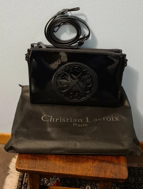 @ Borsa Christian Lacroix  Pochette Tracolla vernice nera @