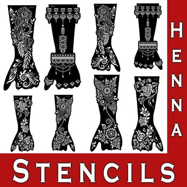 Mandala Henna Stencils Flowers Lace Temporary Mehndi Hand Leg Template Tattoo