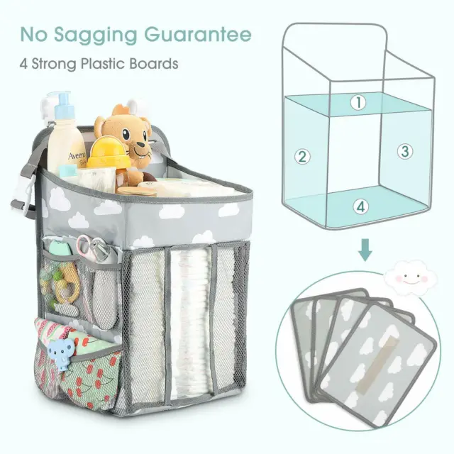 Baby Diaper Organizer Bag Nursery Baby Shower Infant Newborn Hanging Backpack