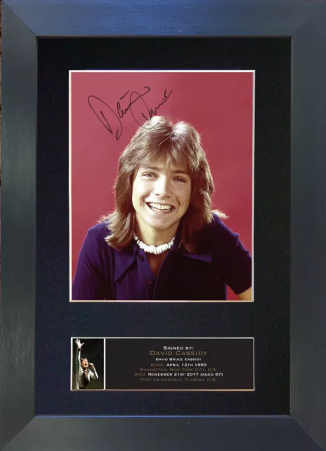 DAVID CASSIDY Signed Mounted Reproduction Autograph Photo Prints A4 700