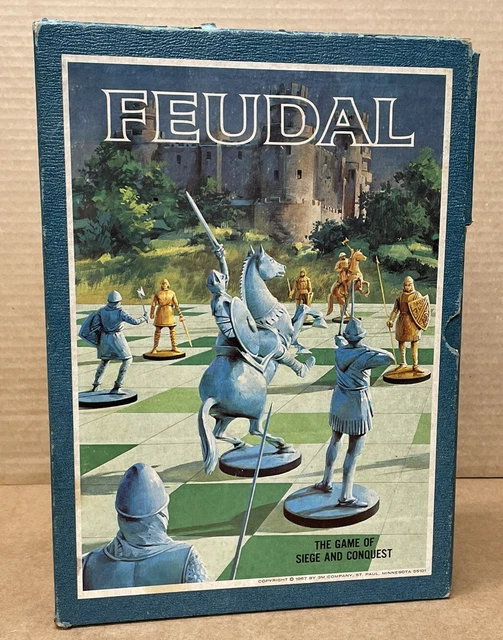 VINTAGE 1967 FEUDAL War Game 3M Bookshelf Board Game Strategy Sealed