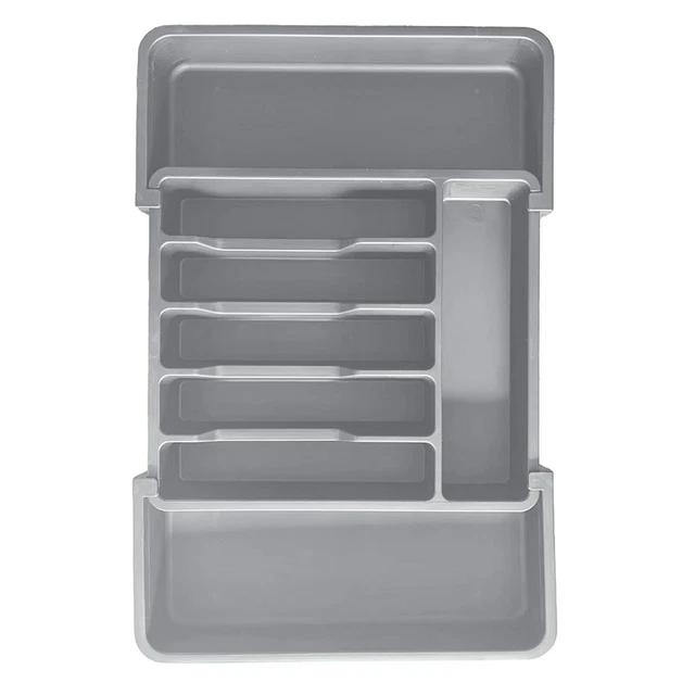Organizzatore regolabile espandibile grigio compatto plastica bianco permanente