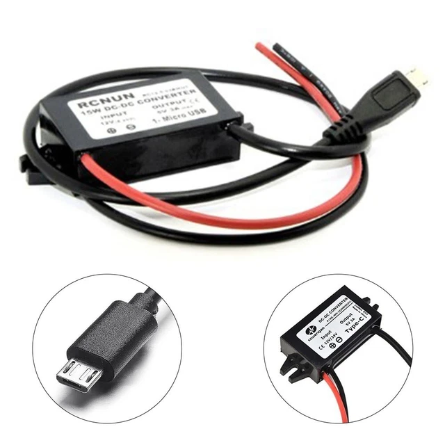 Safe DCDC Step Down Converter USB Regulator 12V to 5V 3A 15W Car Power Module