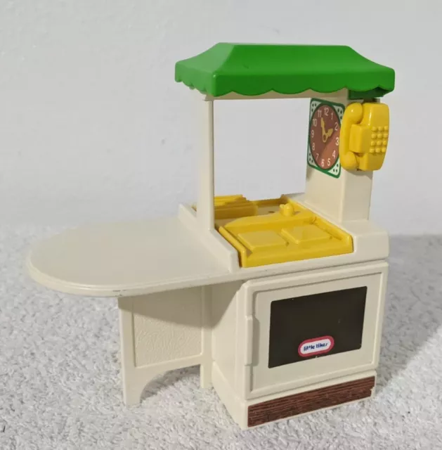 Vintage Little Tikes Dollhouse Furniture Miniature Kitchen Sink Stove Island