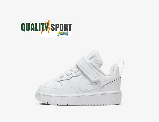 Nike Court Borough Low 2 Bianco Scarpe Bambino Infant Sneaker BQ5453 100