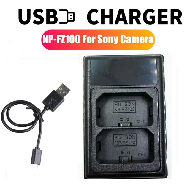 NP-FZ100 USB LCD  Chargeur de Batterie pour Appareil Photo  A7III A7RIII A7373O5