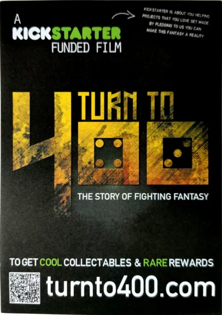 Turn To 500 - The Story of Fighting Fantasy - A6 Flyer - 2012