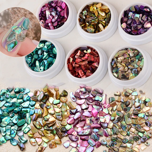 Discos de caracol de colores para fragmento de caracol Nail Art Aurora Symphony