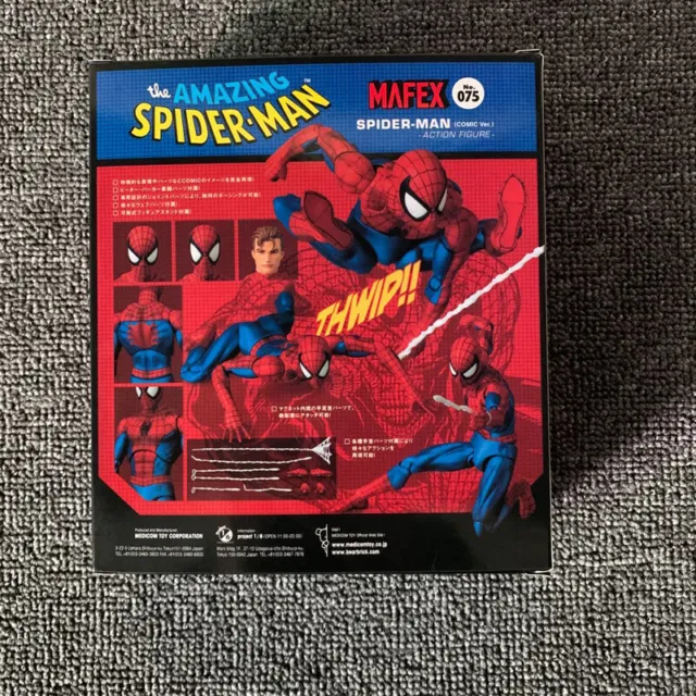 New Mafex No.075 Marvel The Amazing Spider-Man Comic Ver. Action Figure Box Set 12