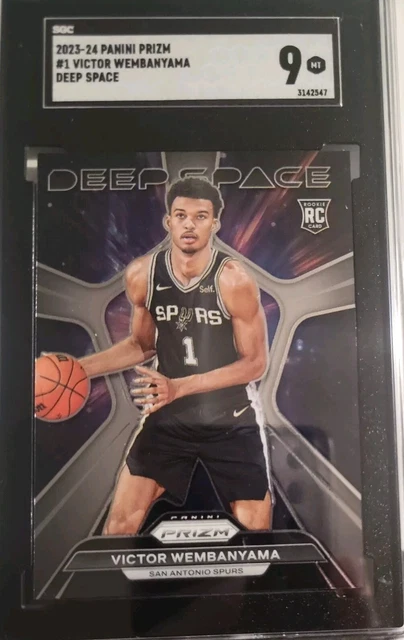 thumbnail image 2 of 2023-24 Panini Prizm - Deep Space - Silver Prizm #1 - Victor Wembanyama 2 of 14