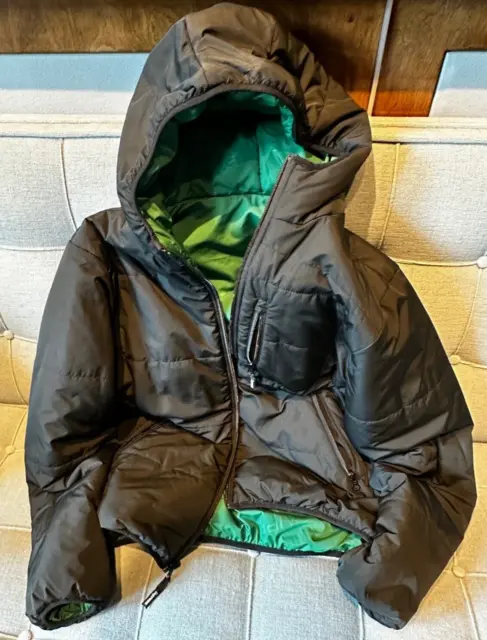 Supreme Reversible Down Puffer Jacket Green & Black Men’s Size M
