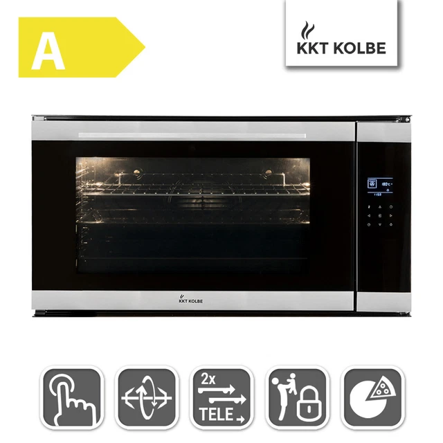Four encastrable 90 cm 96L Rôtisserie Gril Circulation de l'air Air chaud