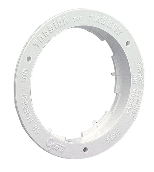 Grote 92510 White 4" Round Lights Theft-Resistant Flange