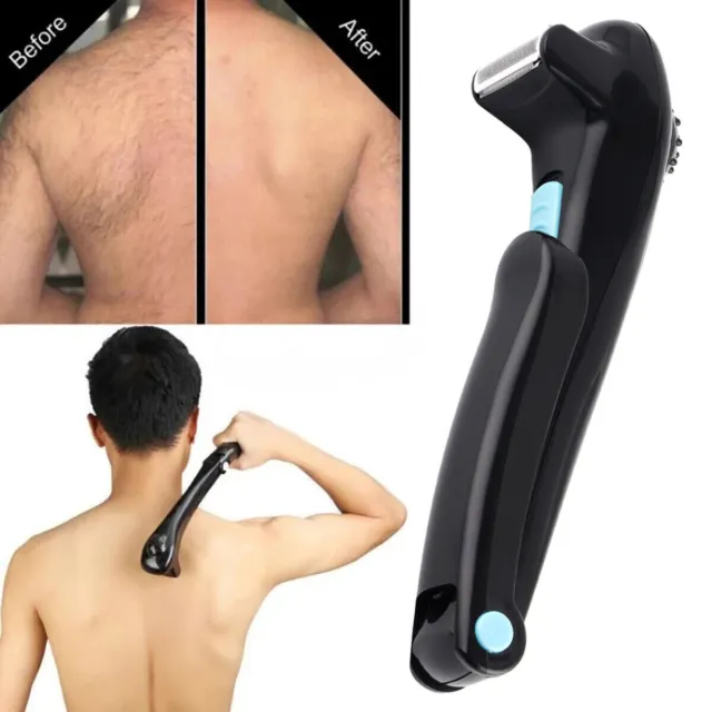 Body Hair Removal Electric Back Shaver Razor Manscaping Trimmer for Mens