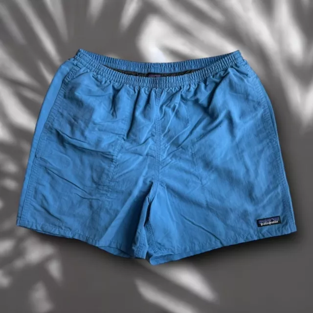 Men's Medium Patagonia Blue Baggies Shorts 4" Inseam Outdoor Swim Trunks