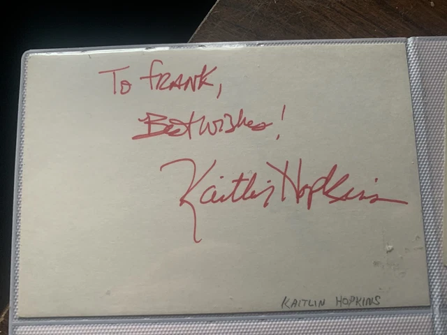 Golden Globe Award Winner Kaltin Hopkins Autographed Card