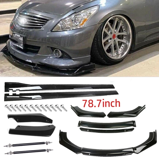 For Infiniti G35 Front Bumper Lip Spoiler Splitter Side Skirt +Strut Rods