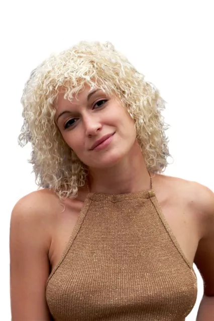 PERÜCKE: Kinky Curls Krasse freche Locken blond Kaltwelle 80er Jahre TH38-P02