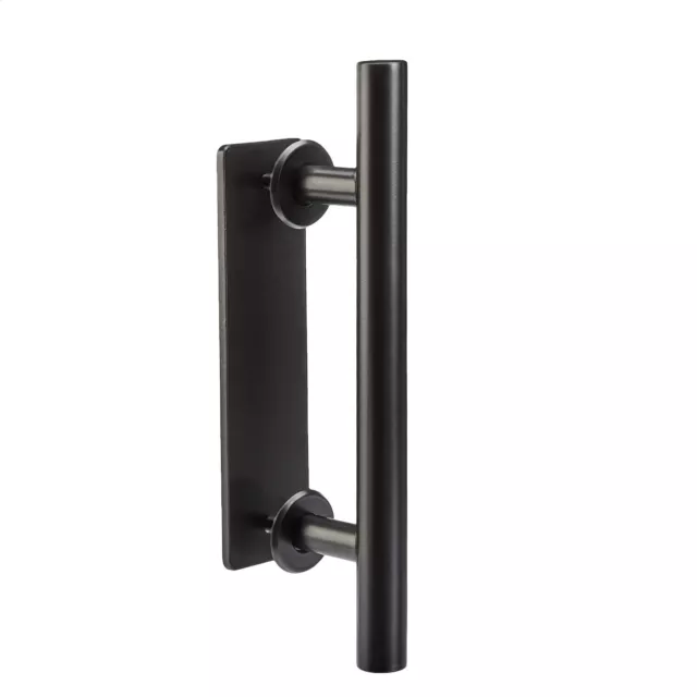 Black Steel 12 Inch Heavy Duty Sliding Barn Door Hardware Handle Pull New