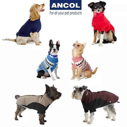 Ancol Dog Puppy Jumper Sweater Coat  Alpine Cable Knit Thermal Fleece Pink Red