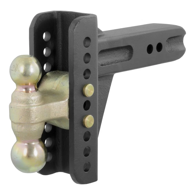 Curt Adjustable Channel Mount w/ Dual Ball 2-1/2 Shank 20000 lbs 6" Drop x 45902