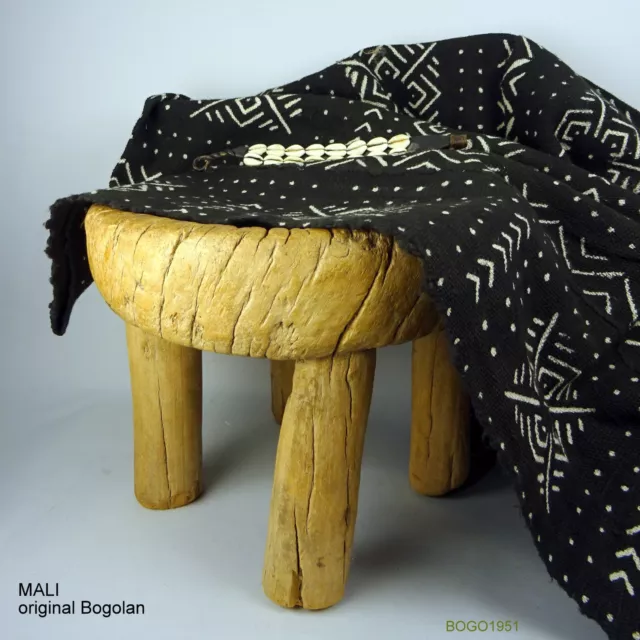 Mali Original Bogolan Mud Cloth Baumwolle Handgewebt Naturfarben  Afrika