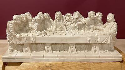 Vintage A. Giannetti Alabaster Sculpture “The Last Supper”