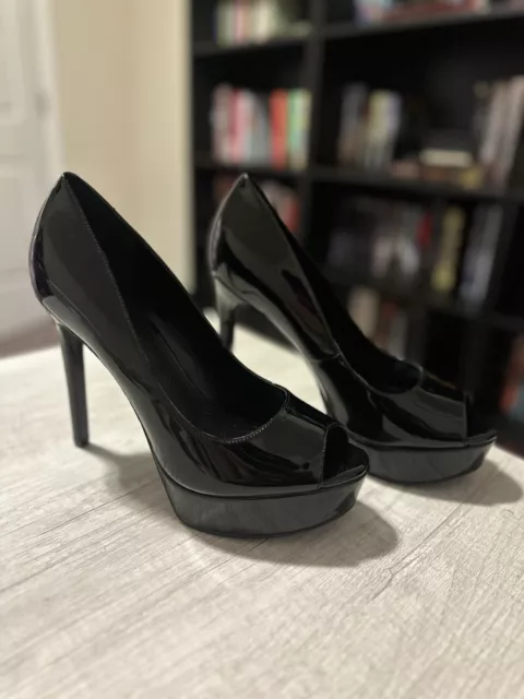 Guess Women's Cacei Peep Toe Platform Pumps Size 9 Black! Ships today! New!