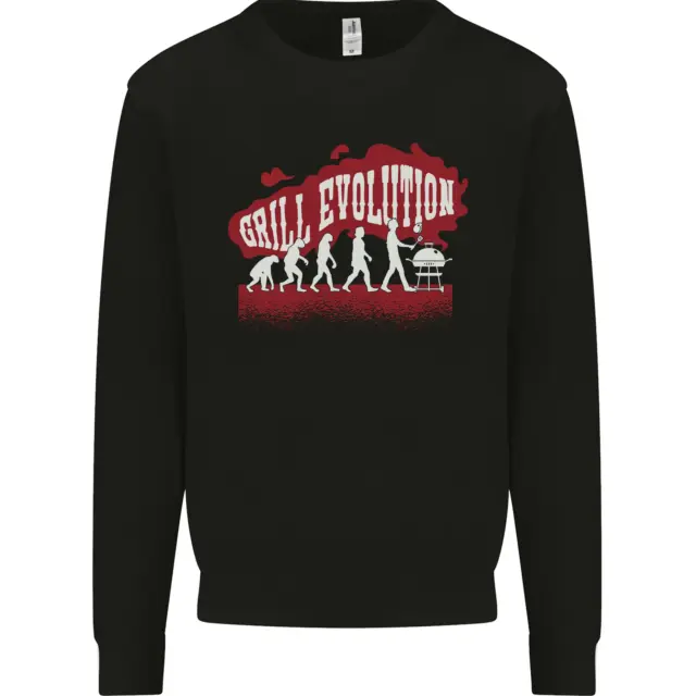 Grill Evolution Funny BBQ Kids Sweatshirt Jumper