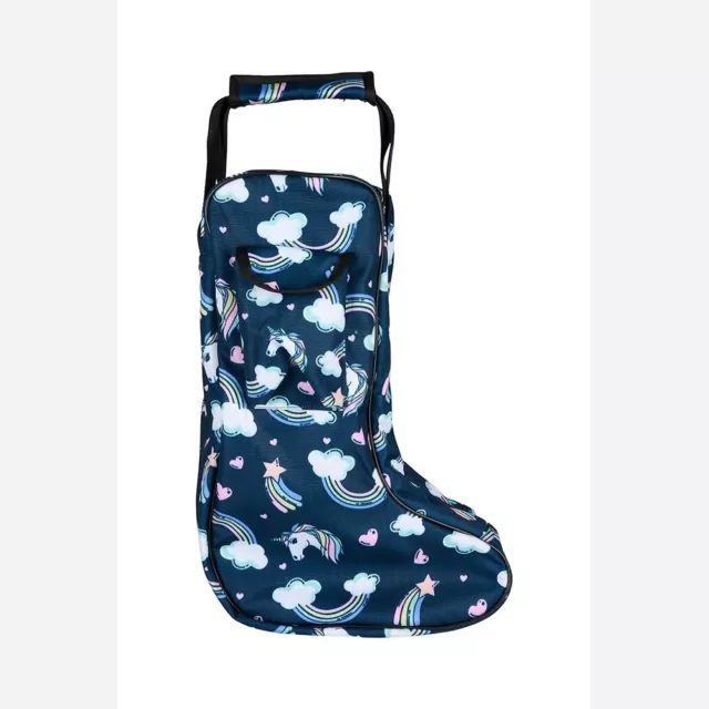 Kinder Reitstiefel Tasche Stiefeltasche Jasmin Equipage navy Einhorn NEU