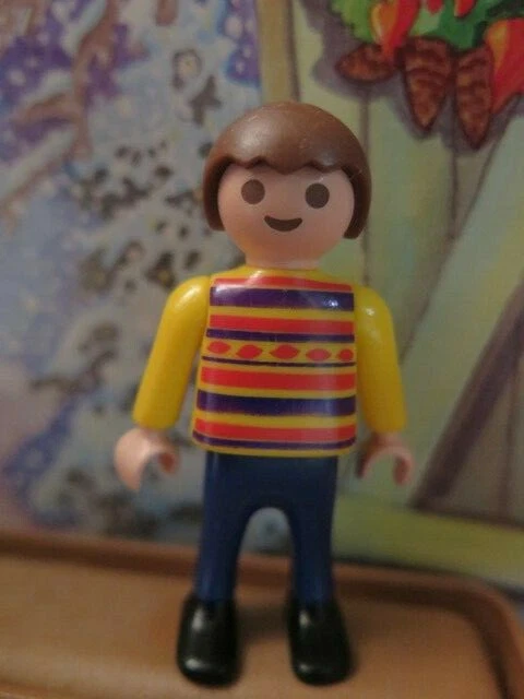 Personnage PLAYMOBIL Garçon - Haut Rayé, Bas Bleu - Zoo / Calendrier - Occasion