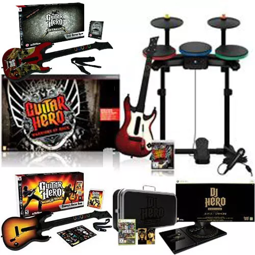 Bundle Guitar Hero Ps3: Chitarra, Batteria, DJ,  microfono, etc..