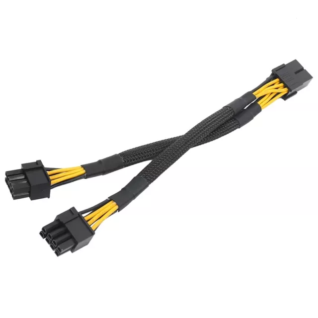 1X(1PCS GPU PCIe 8 Pin Female to Dual 2X 8 Pin (6+2) Male PCI Adapter B