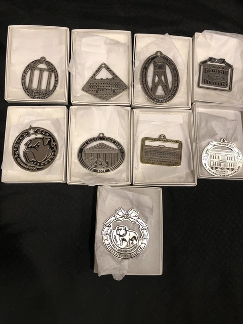 Lot Of 9 Adams & Adams Georgia Uga Bulldogs Approximately 2.25” Petwer Medallion