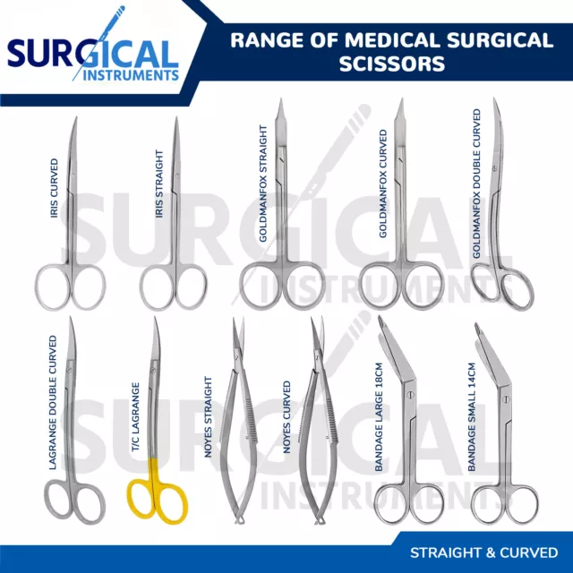 Range of Medical Surgical Dissecting Scissors Veterinary Microsurgery Instrument