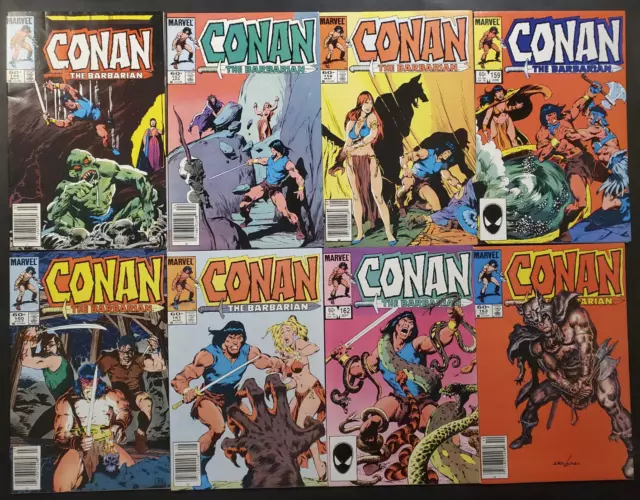 Conan The Barbarian Lot of 8 #156-163 Marvel Comics 1984 DEAL!